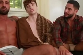 Two arabs fucking a white twink