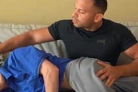 Blonde-haired twink gets properly fucked by his anxious daddy