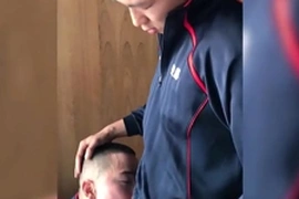 Inked Yoshi Kawasaki, a soccer teammate, visits his buddy for a steamy session. After a hot rimming warm-up, Yoshi's throbbing member is eagerly serviced before a bareback plowing and explosive finale.