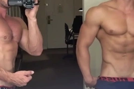 All american teen jerks his muscle cock & cums