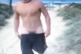 Hot sagger guy at  the beach