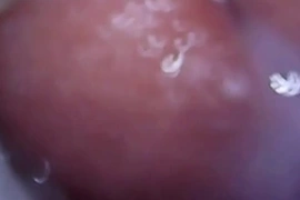 Closeup inside view of fucking and cuming in fleshlight