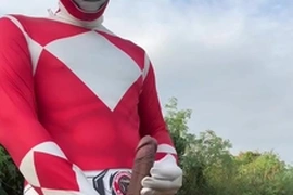 Thailand's Power Ranger, a tall, Asian stud, basks in the outdoor glow. His thick, anime-inspired cock stands proud as he strokes it to a creamy climax. This amateur jerk-off session is a wild ride.