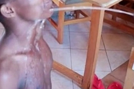 Black African gays unleash raw passion in a steamy bareback romp, culminating in a thrilling piss scene. Twinks explore their desires, embracing uninhibited pleasure and erotic exploration.