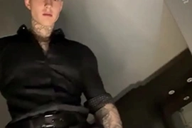 Getting undressed and talking dirty before stroking my massive cock