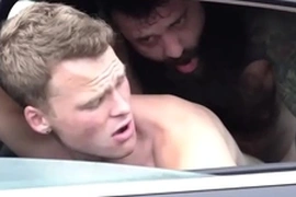 Step daddy fucks his young stepson in the car - markus kage and brent north