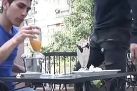 Cafe date leads to kitchen gay smut