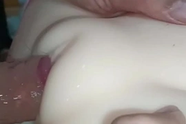Beautiful hairless pussy fucked and fucked close-up