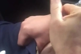 Carjacking a buddy with a huge mushroom head cock