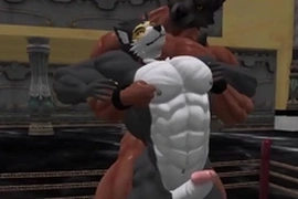 Werewolf x wolf wrestler